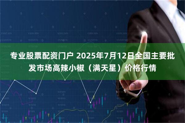 专业股票配资门户 2025年7月12日全国主要批发市场高辣小椒（满天星）价格行情